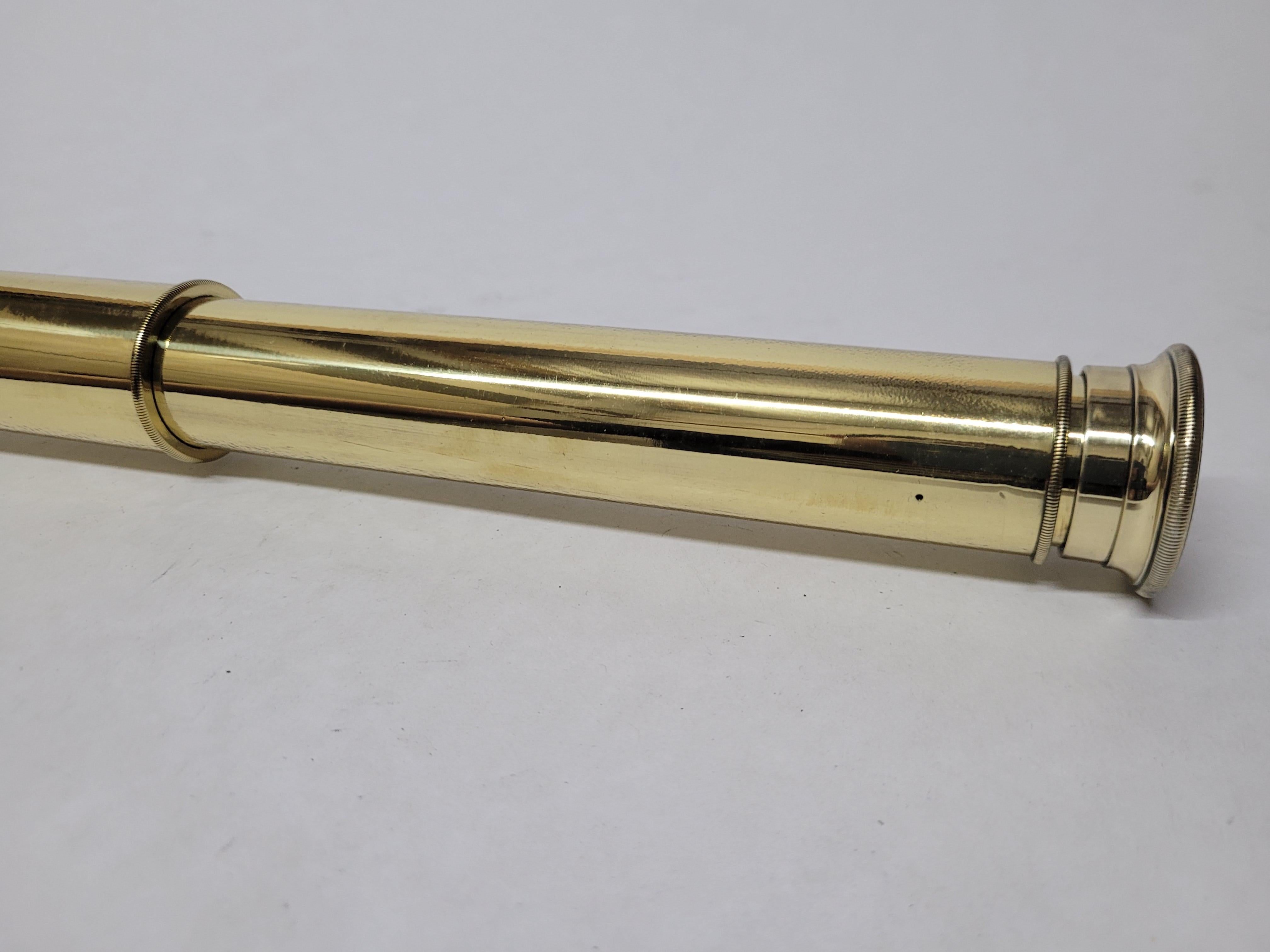 Solid Brass Ship Captains Telescope For Sale 12
