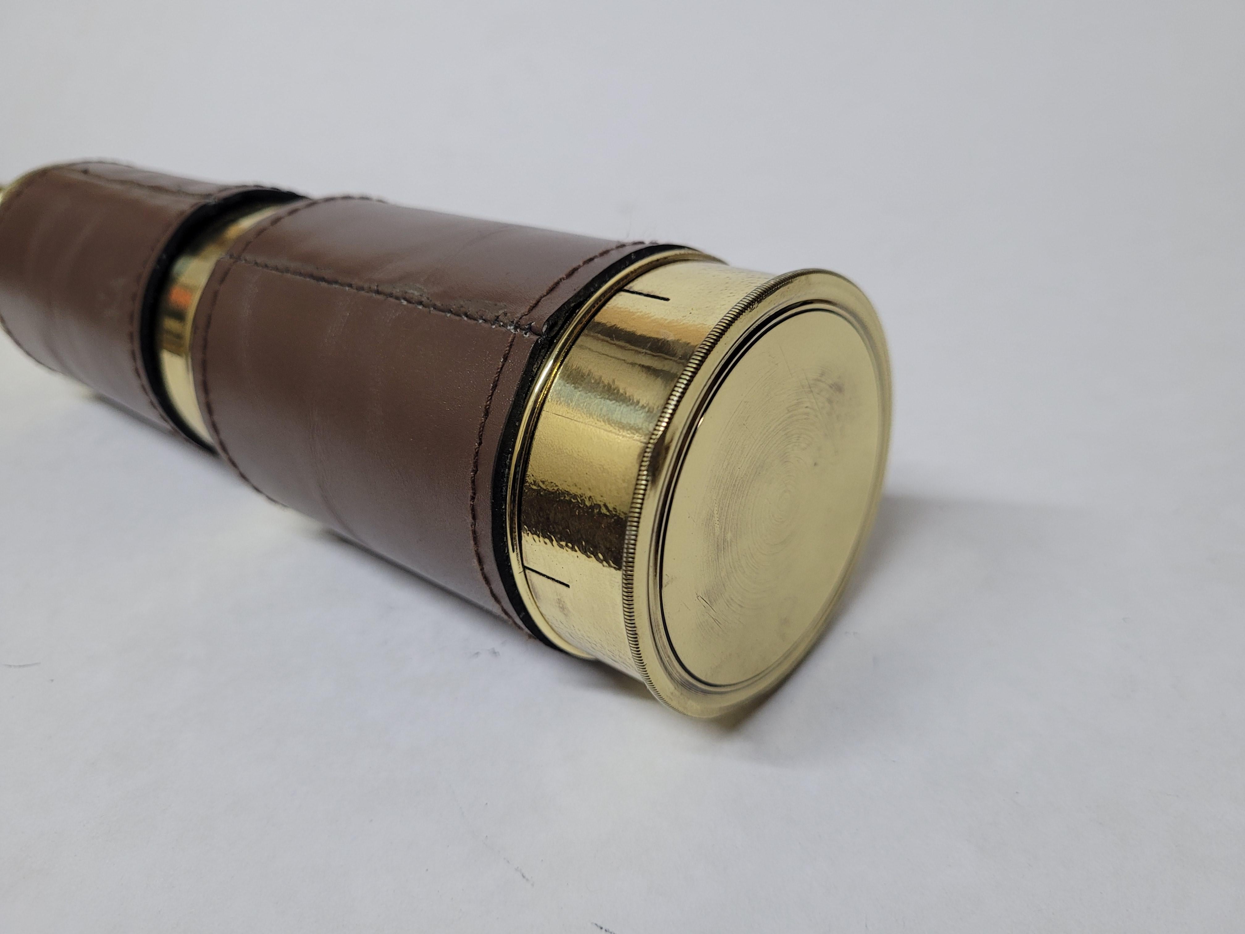 Mid-20th Century Solid Brass Ship Captains Telescope For Sale