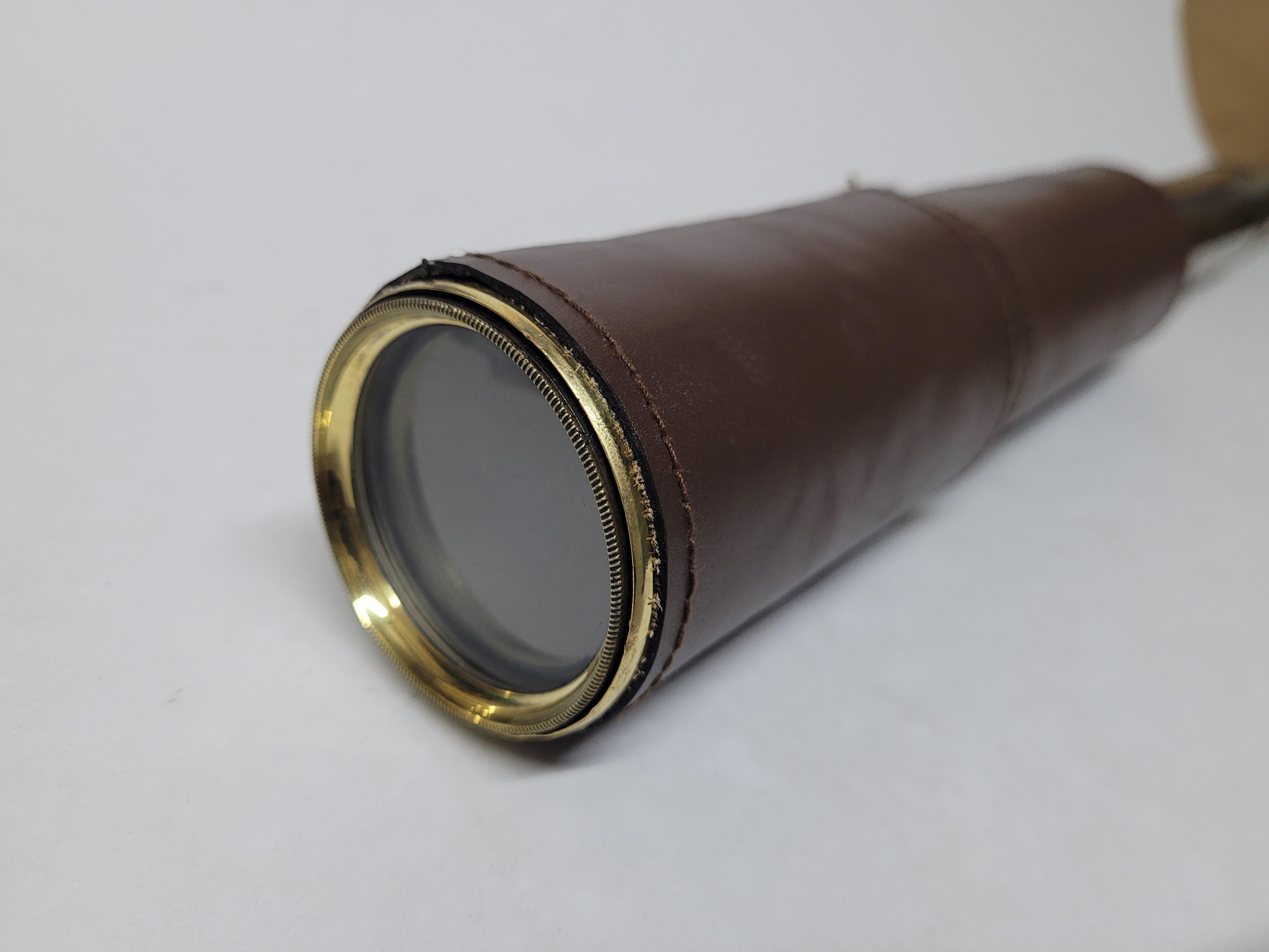 Mid-20th Century Solid Brass Ship Captains Telescope For Sale