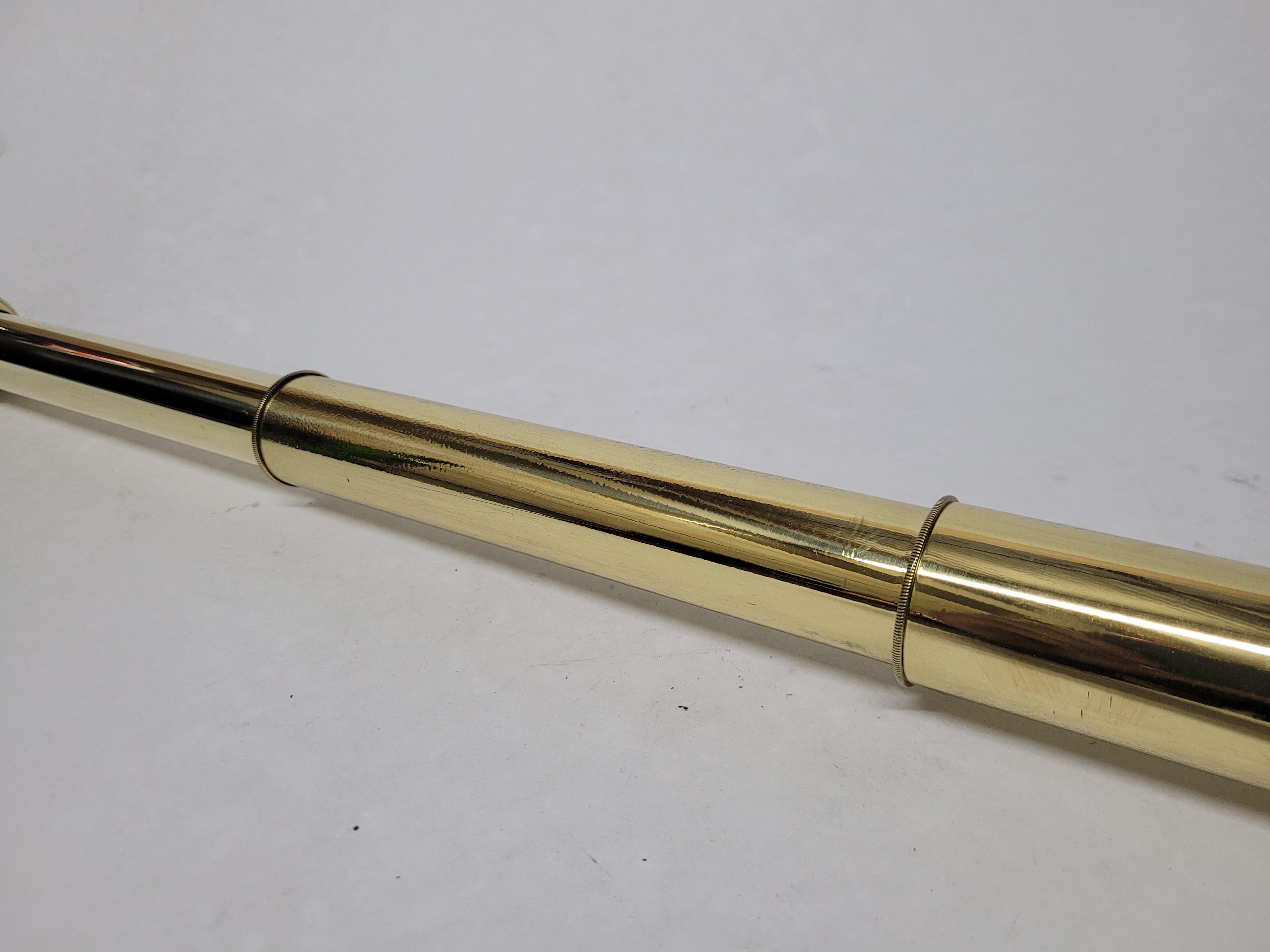Solid Brass Ship Captains Telescope For Sale 3