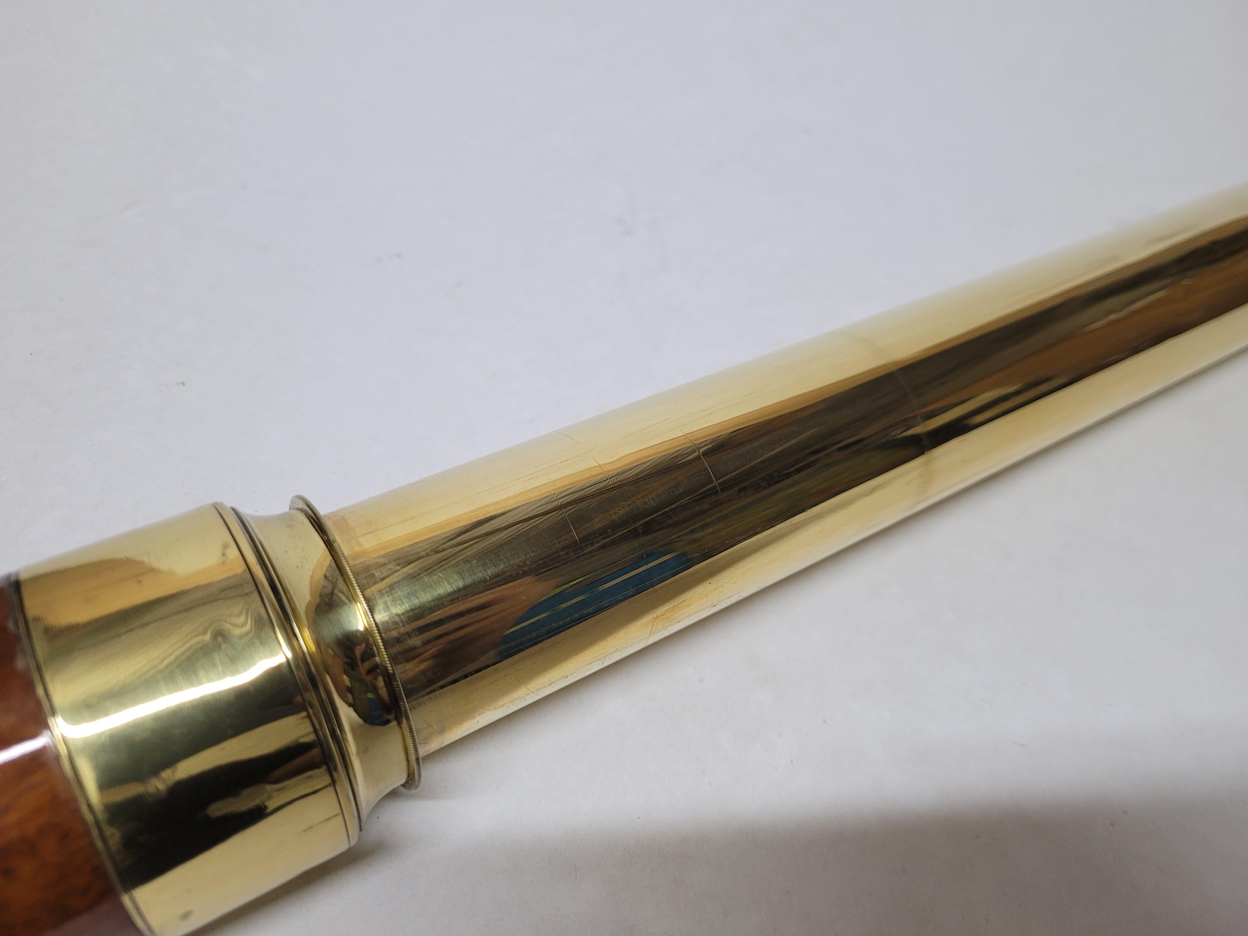 Solid Brass Ship Captains Telescope For Sale 3