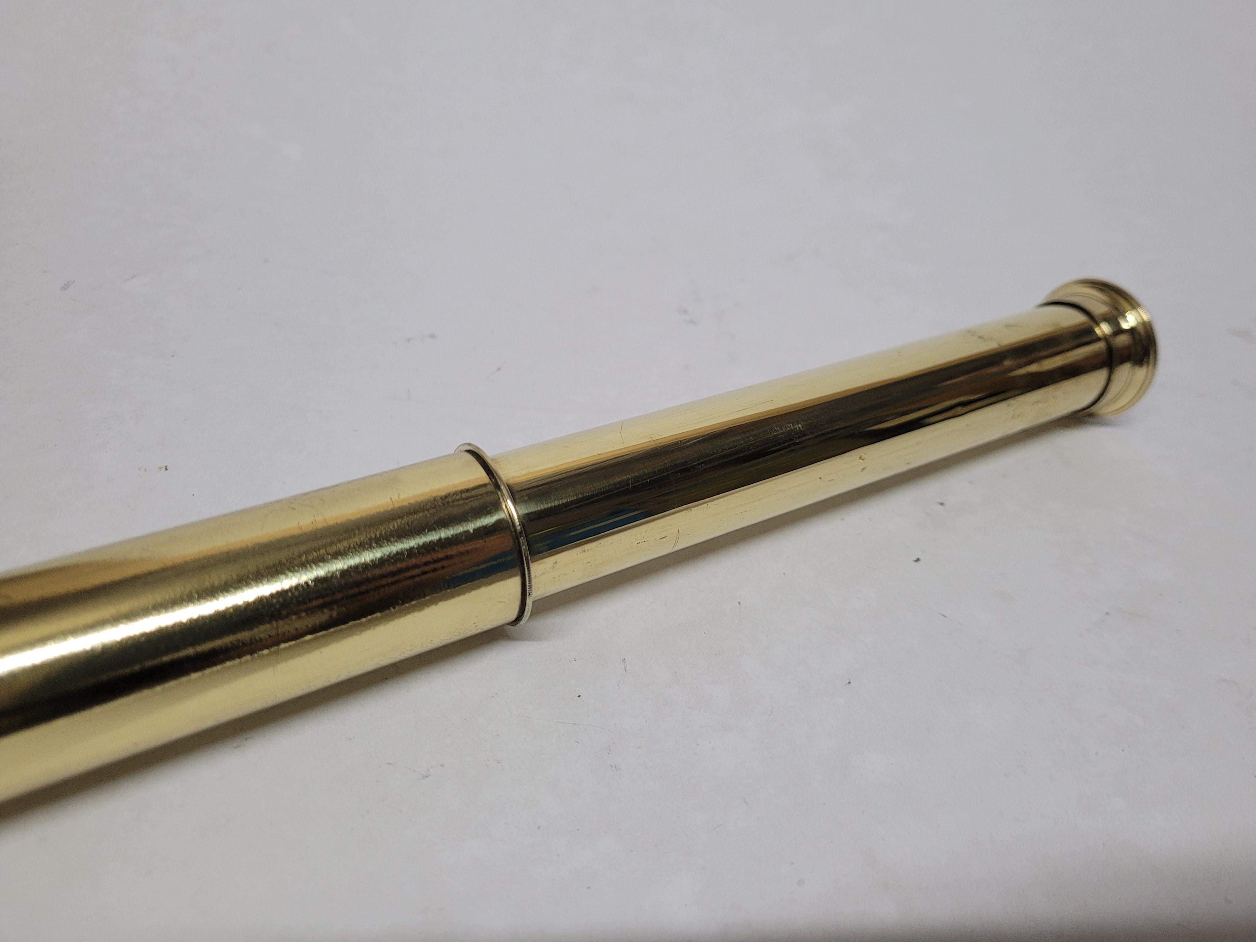 Solid Brass Ship Captains Telescope For Sale 3