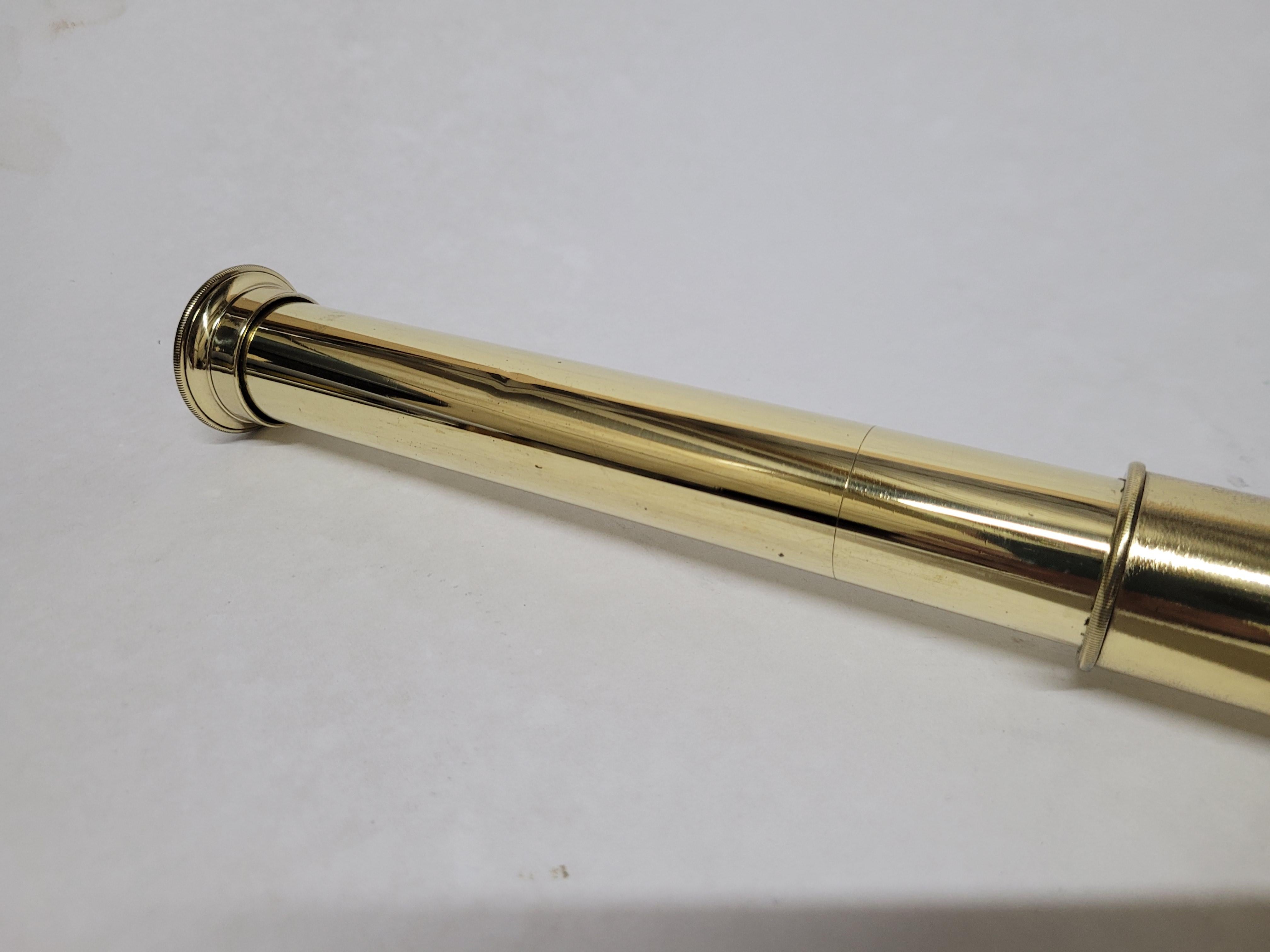 Solid Brass Ship Captains Telescope For Sale 4