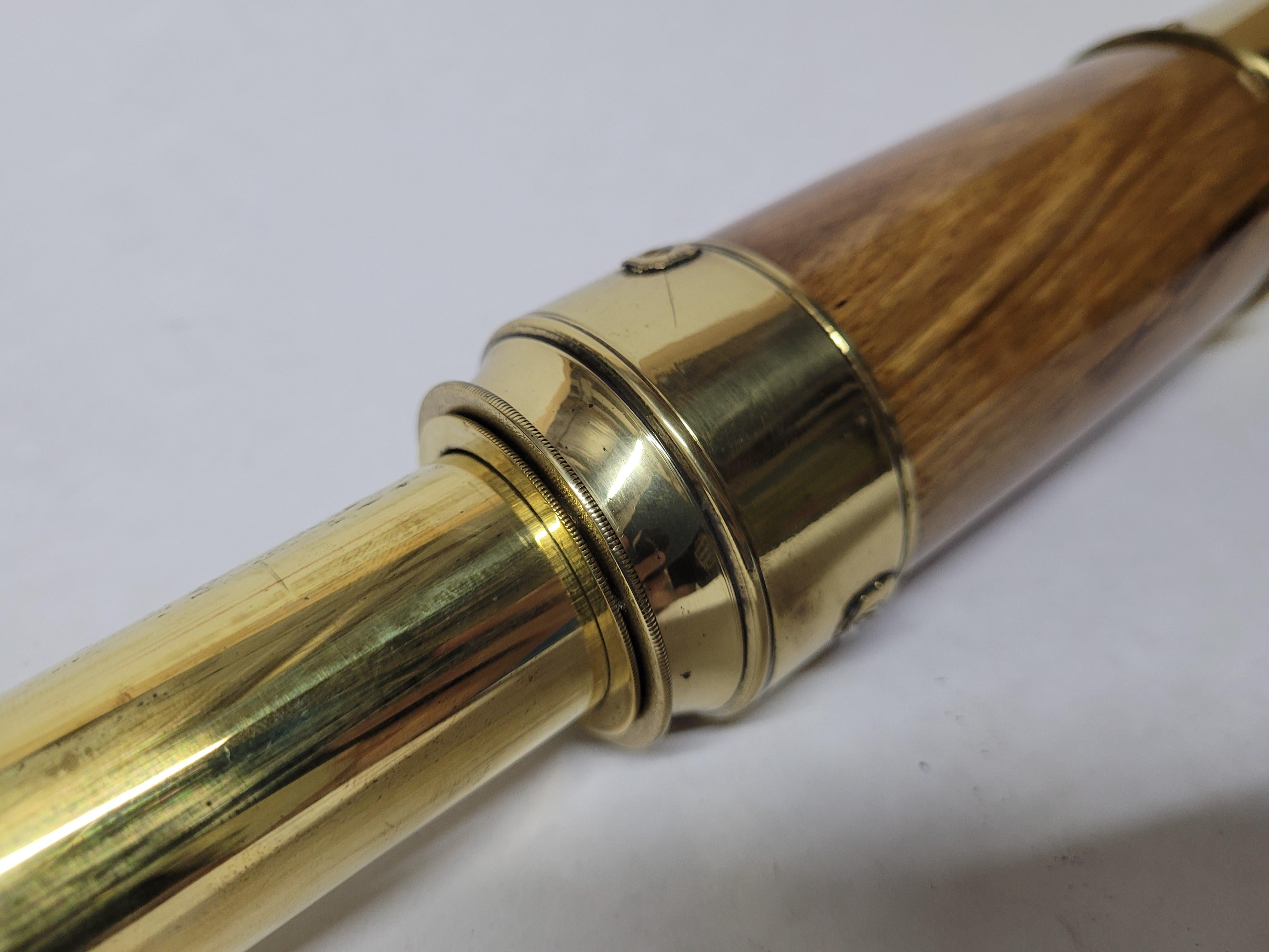 Solid Brass Ship Captains Telescope For Sale 4