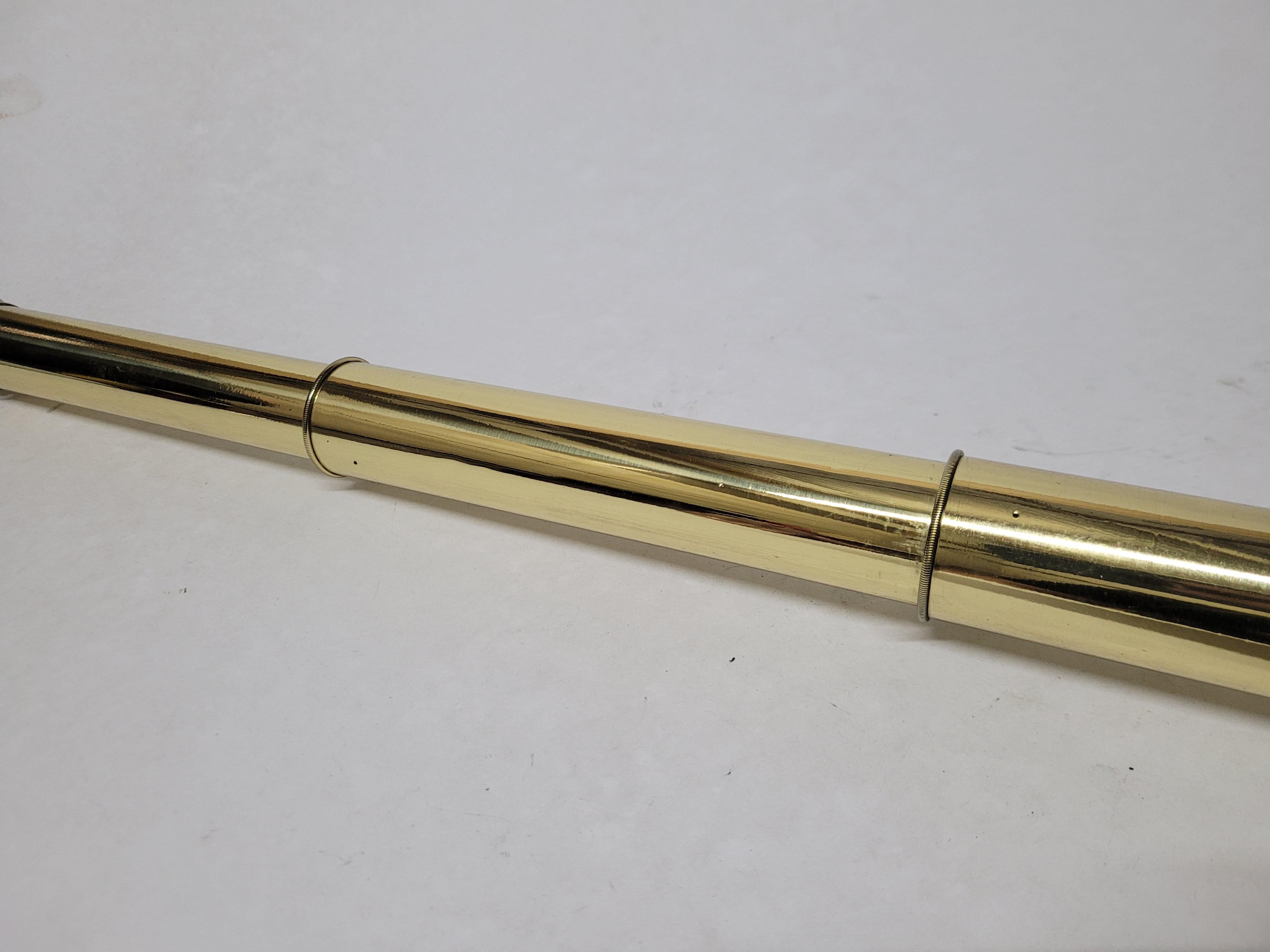 Solid Brass Ship Captains Telescope For Sale 4