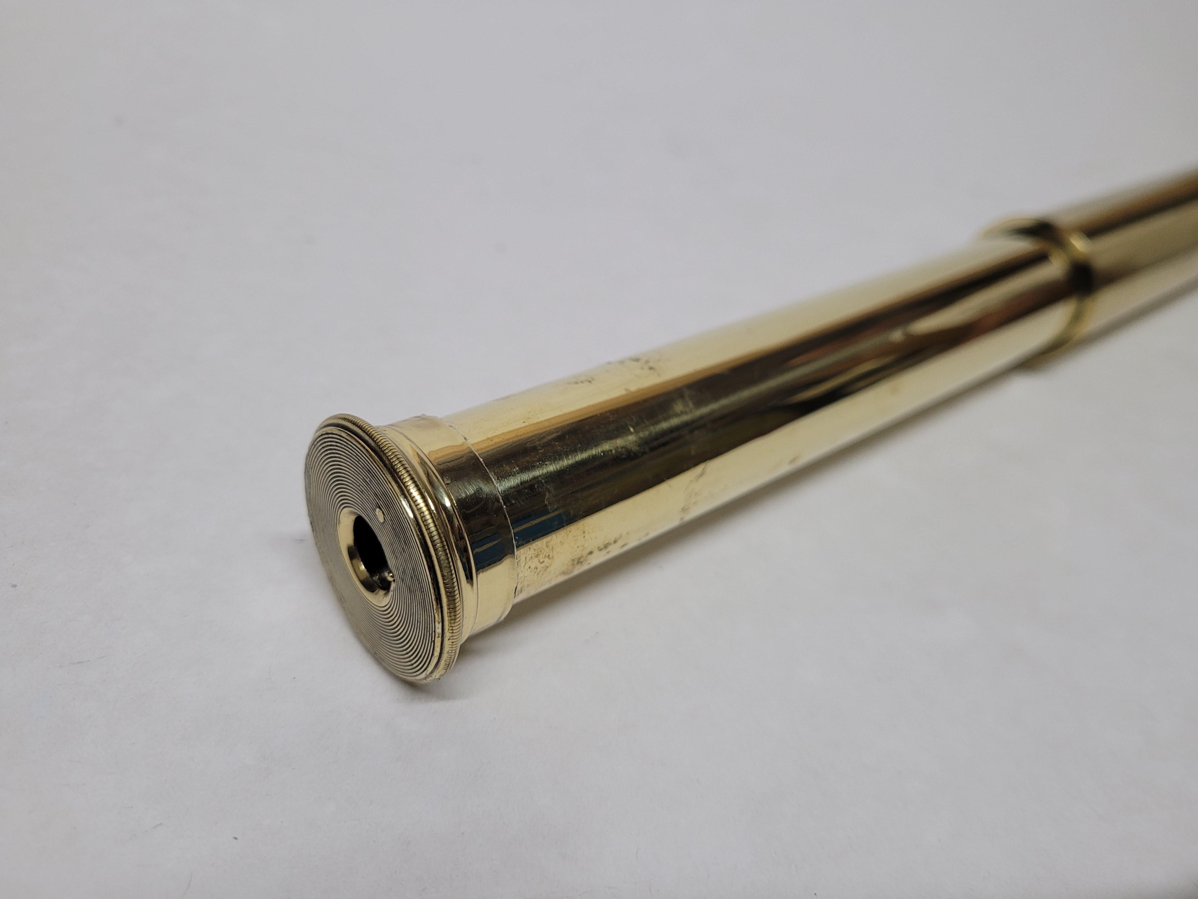 Solid Brass Ship Captains Telescope For Sale 4