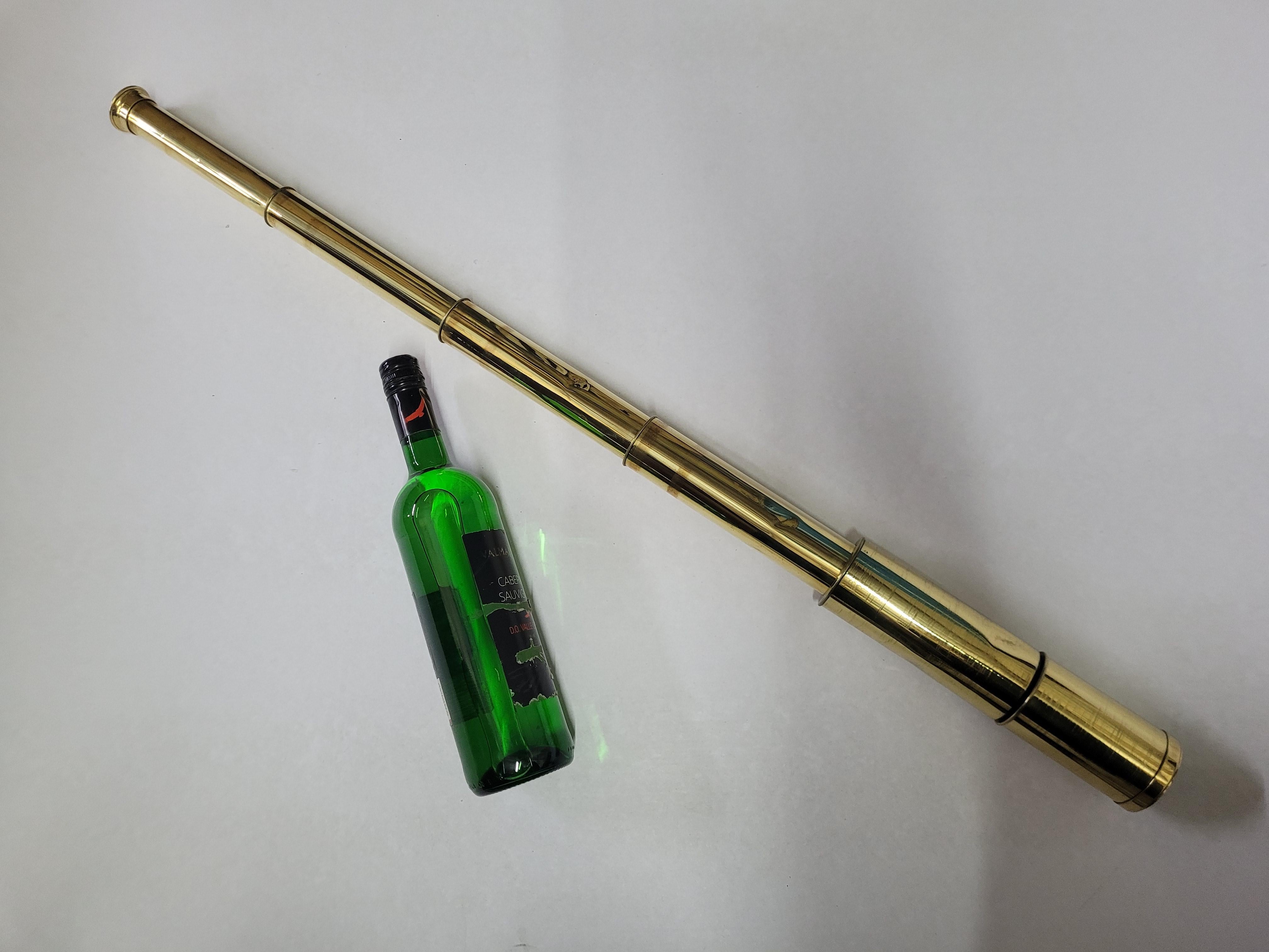 European Solid Brass Ship Rifle Telescope For Sale