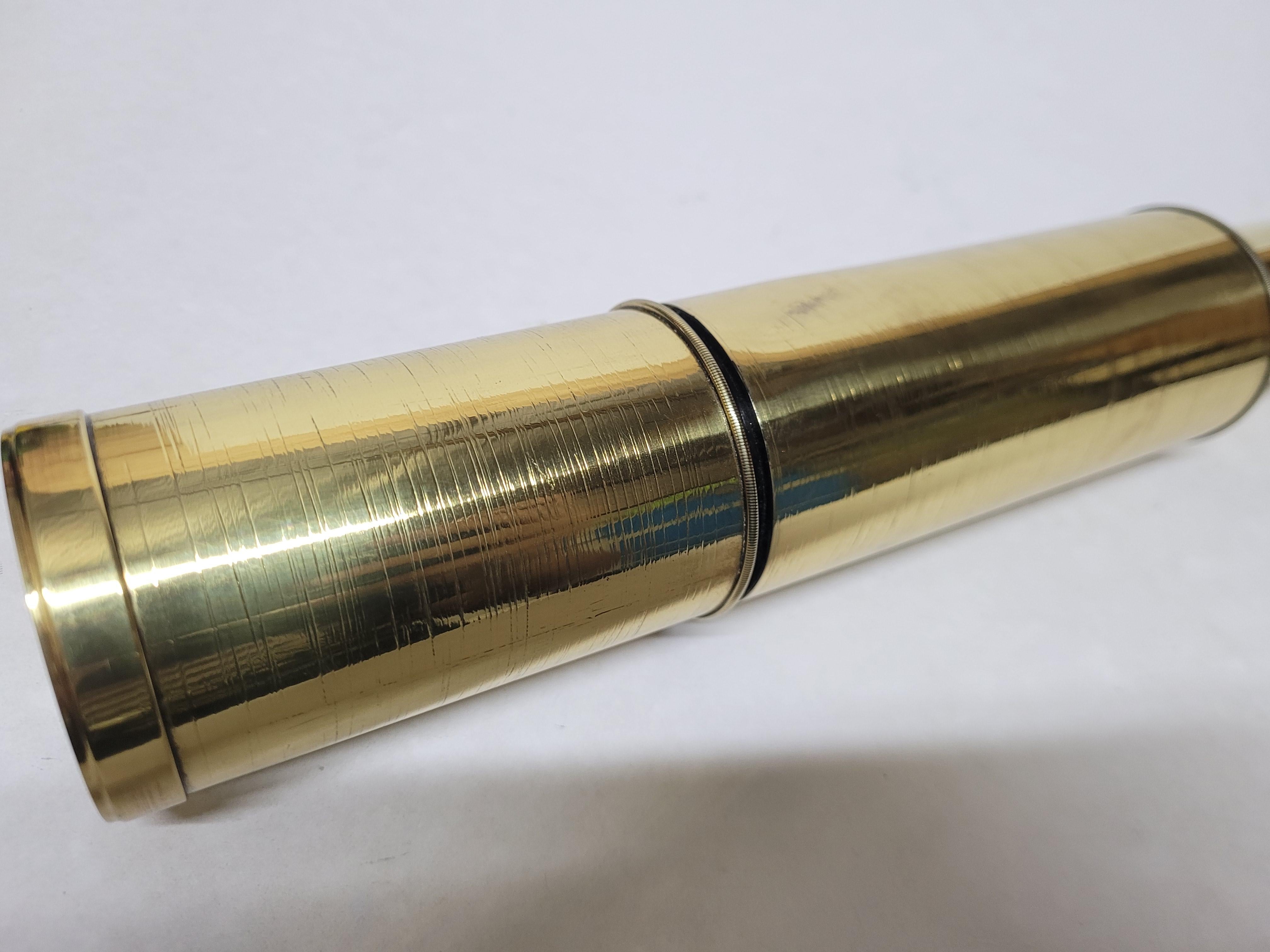 Early 20th Century Solid Brass Ship Rifle Telescope For Sale