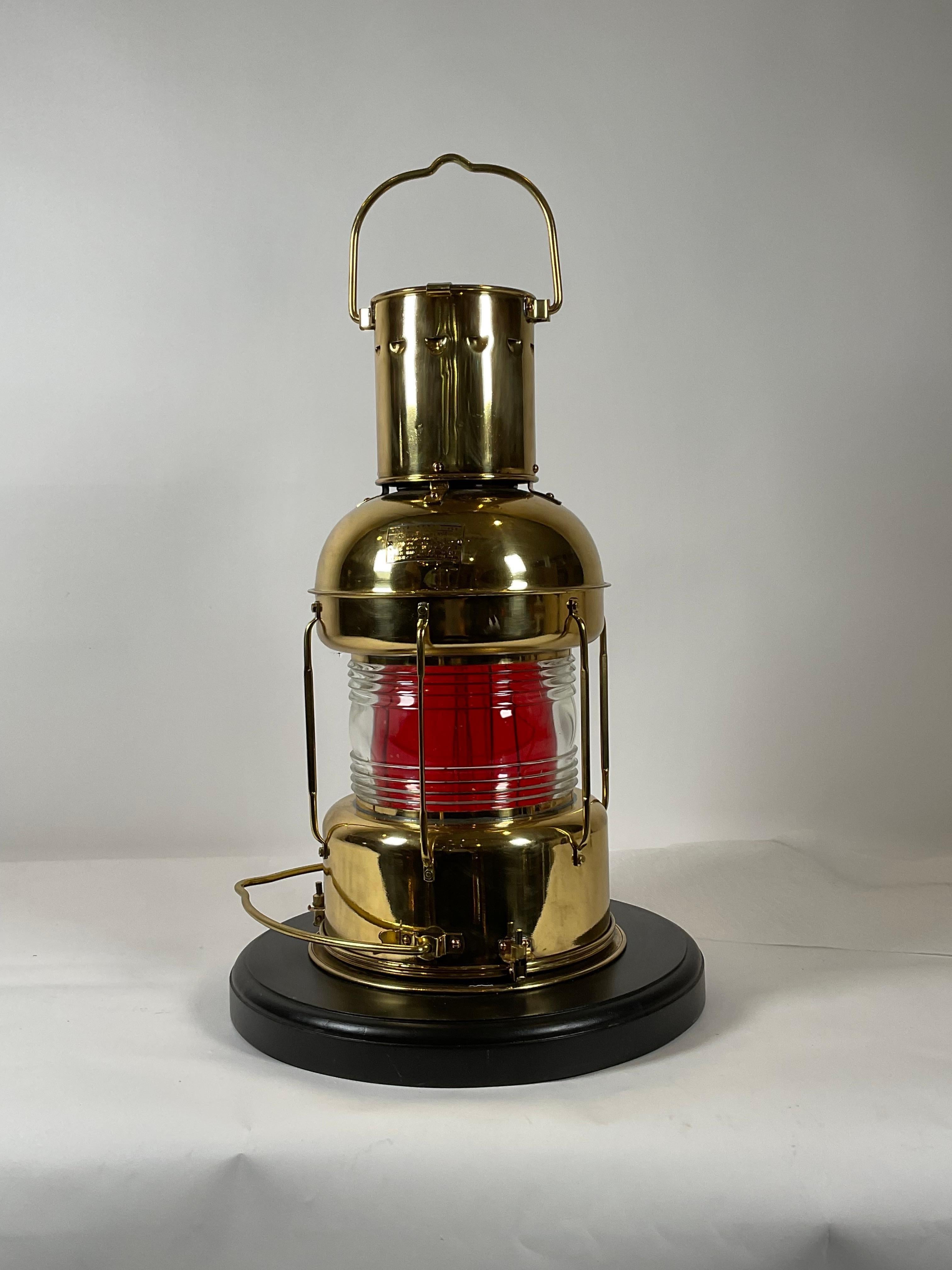 Solid Brass Ship’s Anchor Lantern For Sale 6