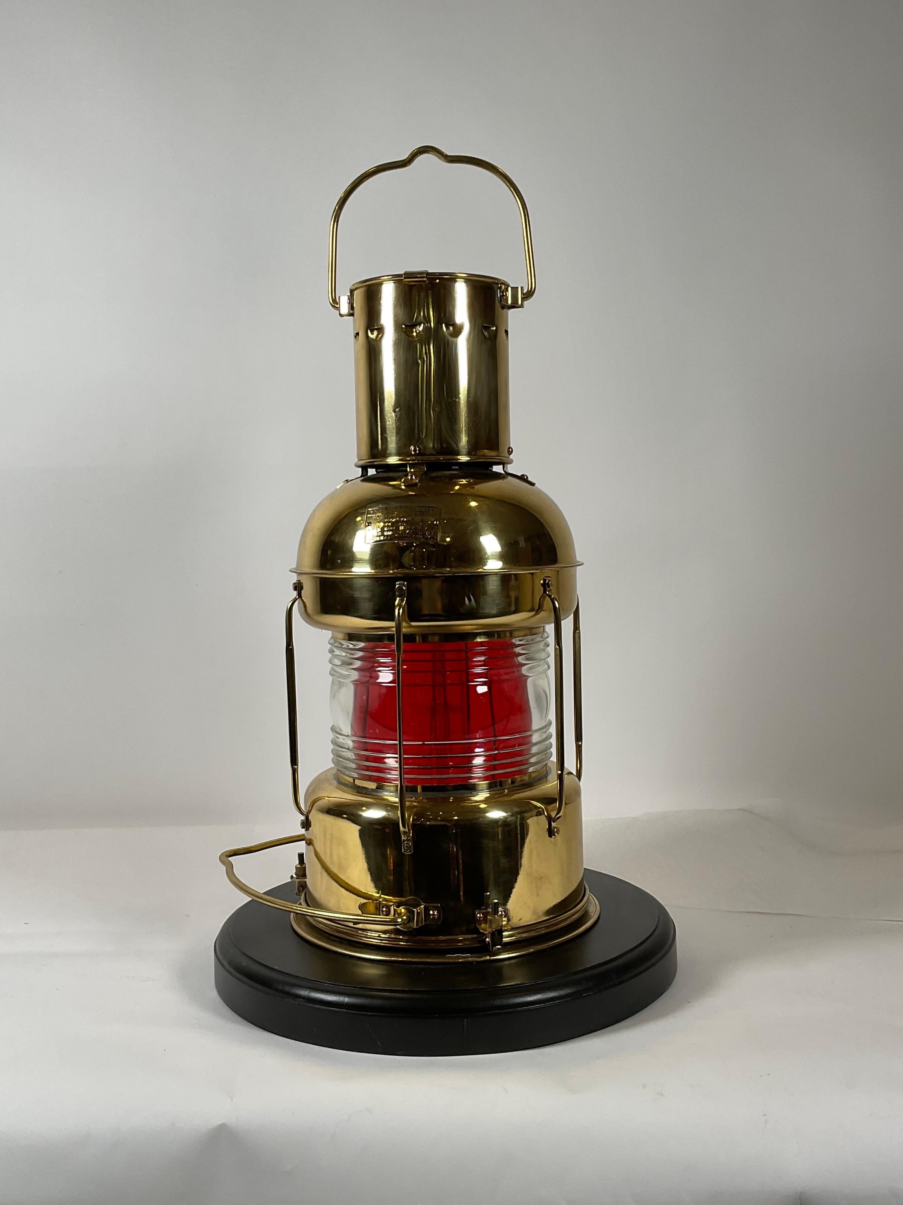Solid Brass Ship’s Anchor Lantern For Sale 7