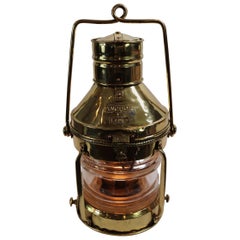 Solid Brass Ships Anchor Lantern