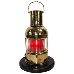 Farol de latón macizo con ancla