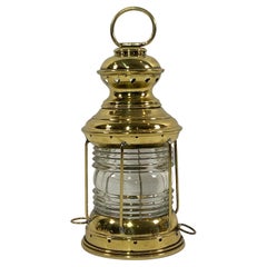 Vintage Solid Brass Ships Anchor Lantern