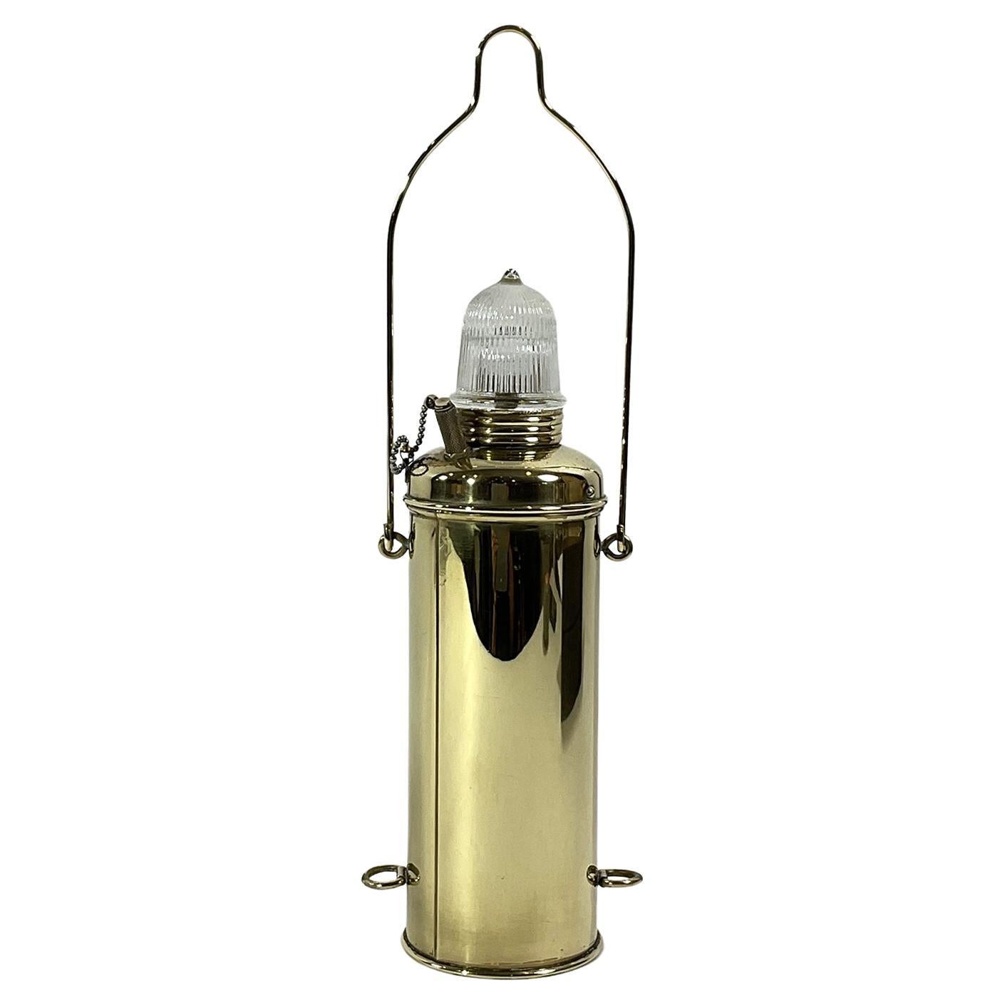 Solid Brass Ships Anchor Lantern For Sale