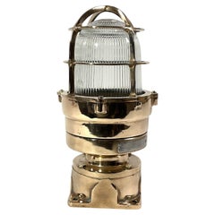 Lampe à abat-jour de navire en laiton massif