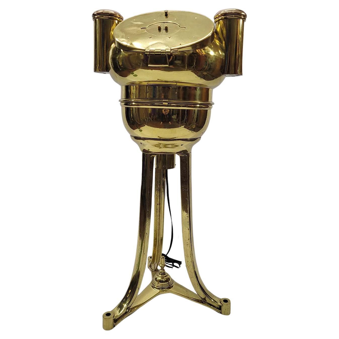 Solid Brass Ships Binnacle Stand For Sale