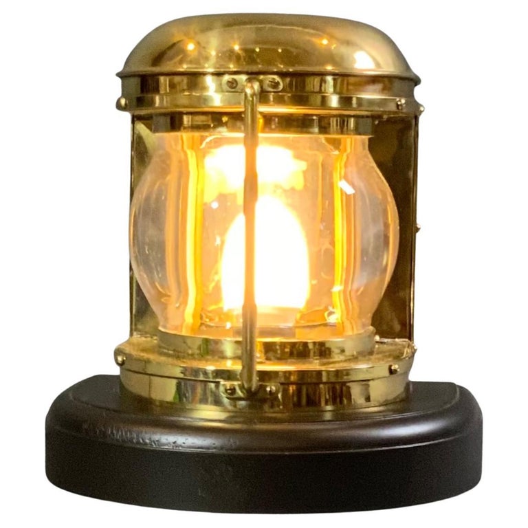 Solid Brass Ships Bow Lantern of Rare Design For Sale at 1stDibs