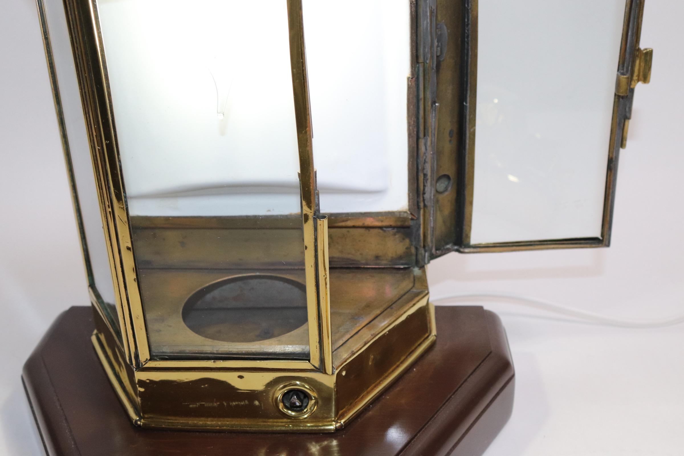Early 20th Century Solid Brass Ships Cabin Lantern