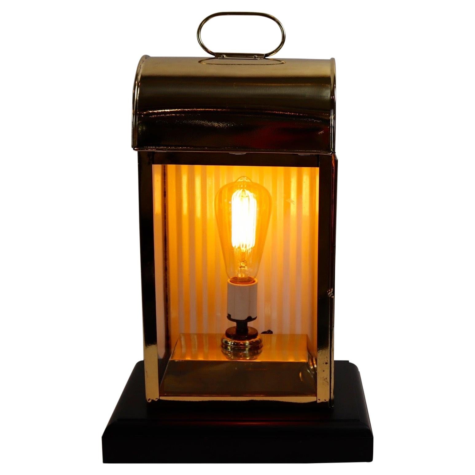 Solid Brass Ships Cabin Lantern For Sale