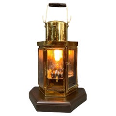 Used Solid Brass Ships Cabin Lantern