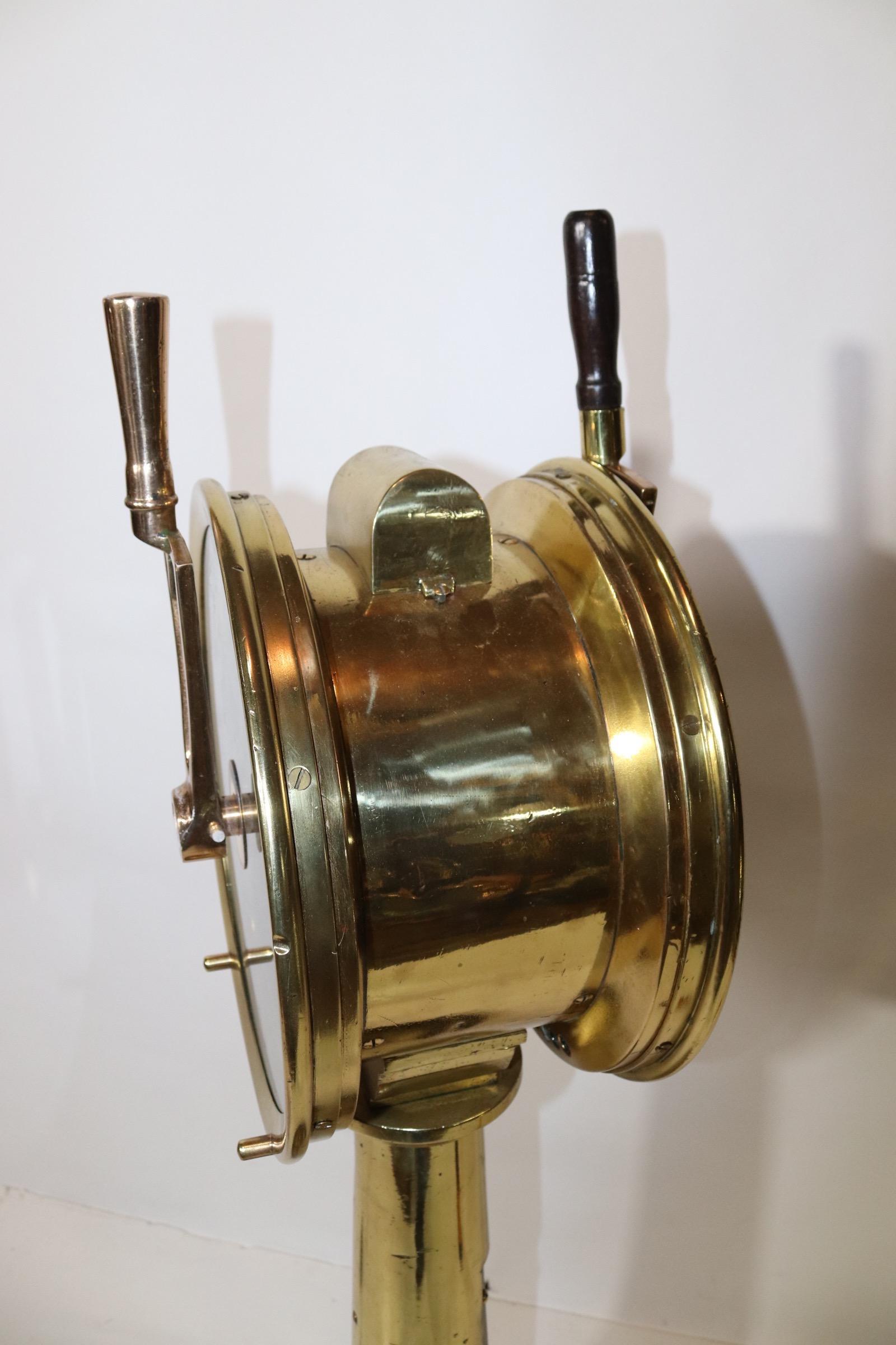 Mid-20th Century Solid Brass Ships Engine Order Telegraph by Chadburns