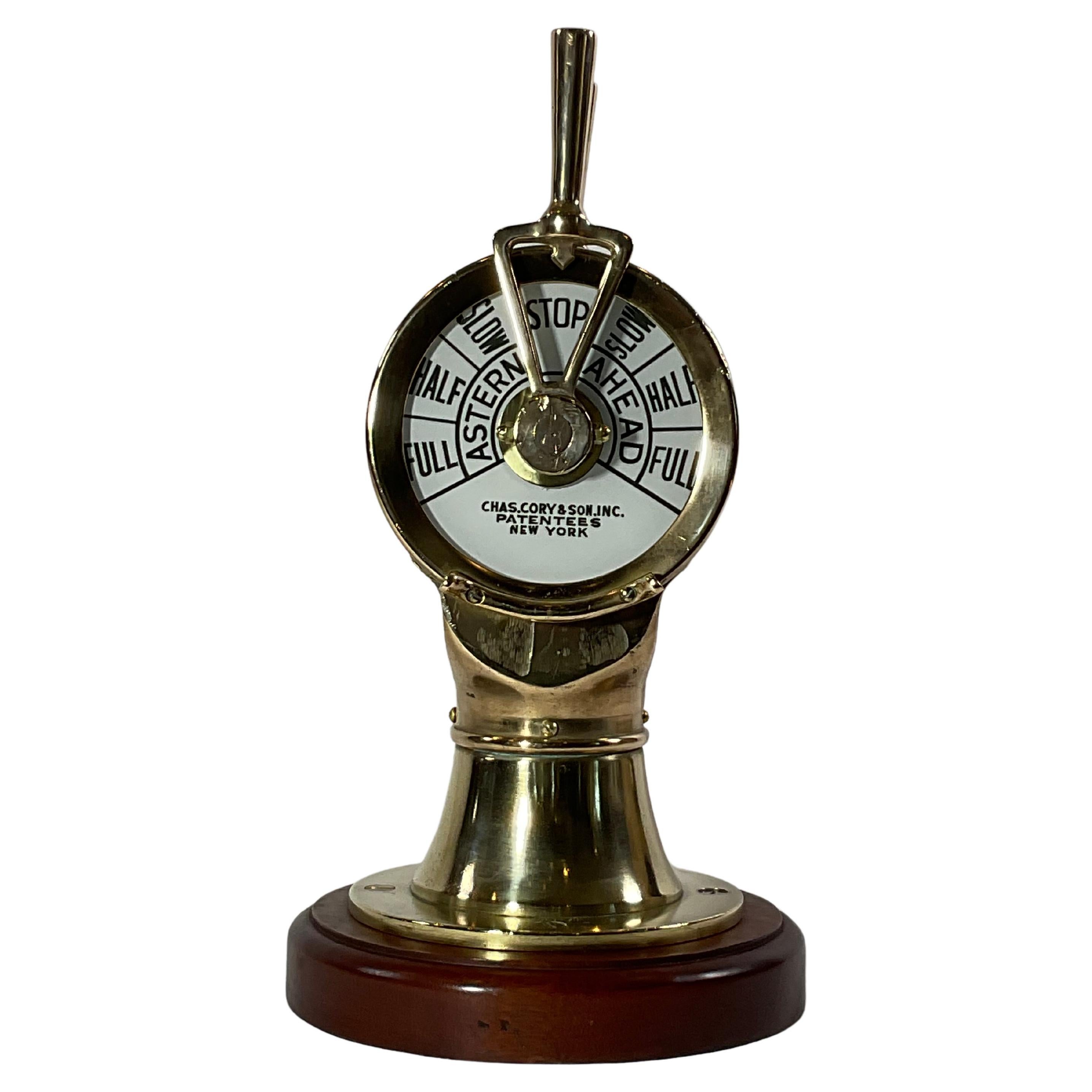 Solid Brass Ships Engine Telegraph by Joseph Harper and Sons