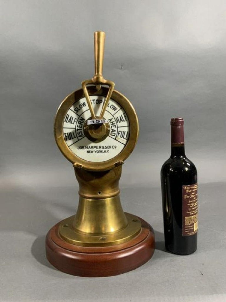 Solid Brass Ships Engine Telegraph For Sale at 1stDibs