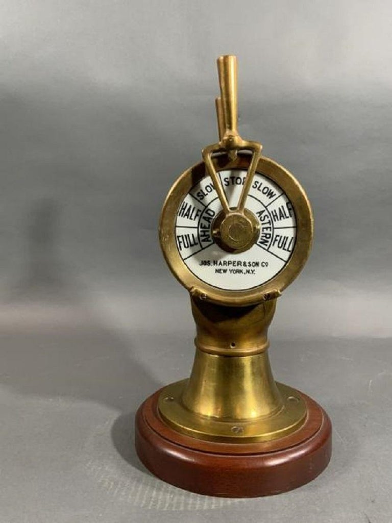 Solid Brass Ships Engine Telegraph For Sale at 1stDibs