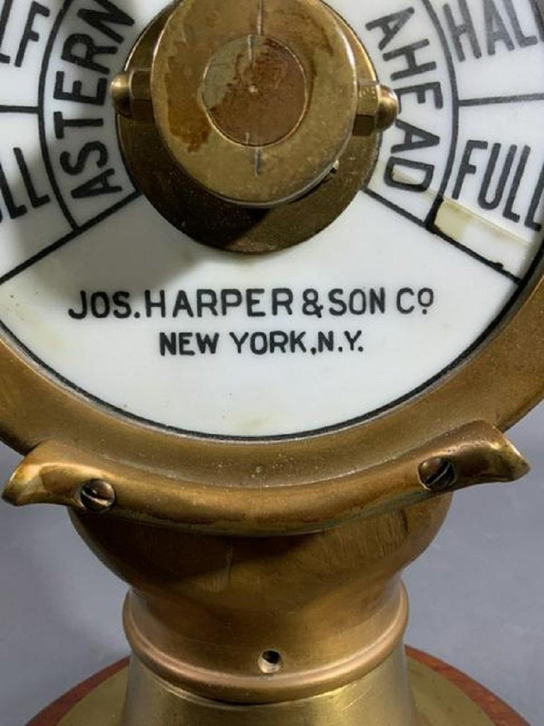 Solid Brass Ships Engine Telegraph For Sale at 1stDibs