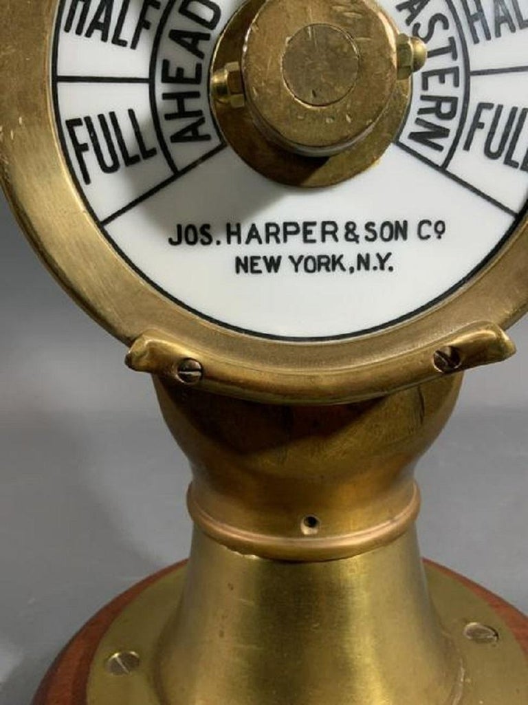 Solid Brass Ships Engine Telegraph For Sale at 1stDibs