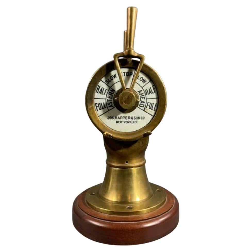 Solid Brass Ships Engine Telegraph For Sale at 1stDibs