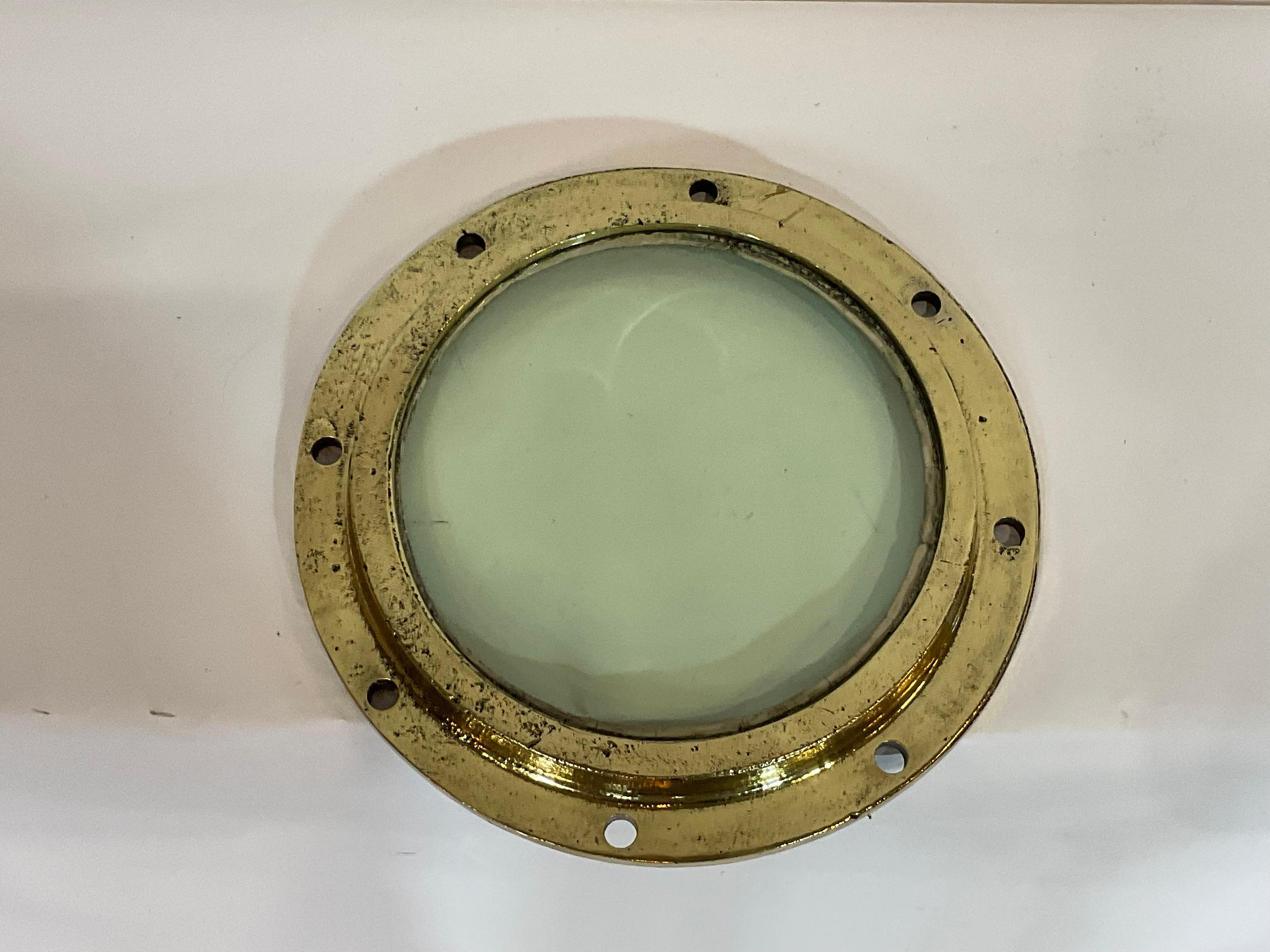 Solid Brass Ships Fixed Porthole with Tempered Glass 1