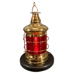 Solid Brass Ship's Lantern by F.H. Lovell Co. of Arlington, New Jersey