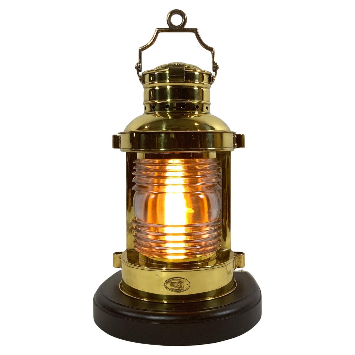 Solid Brass Ships Masthead Lantern by Perko For Sale