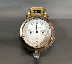 Solid Brass Ships Nautical Miles Gauge