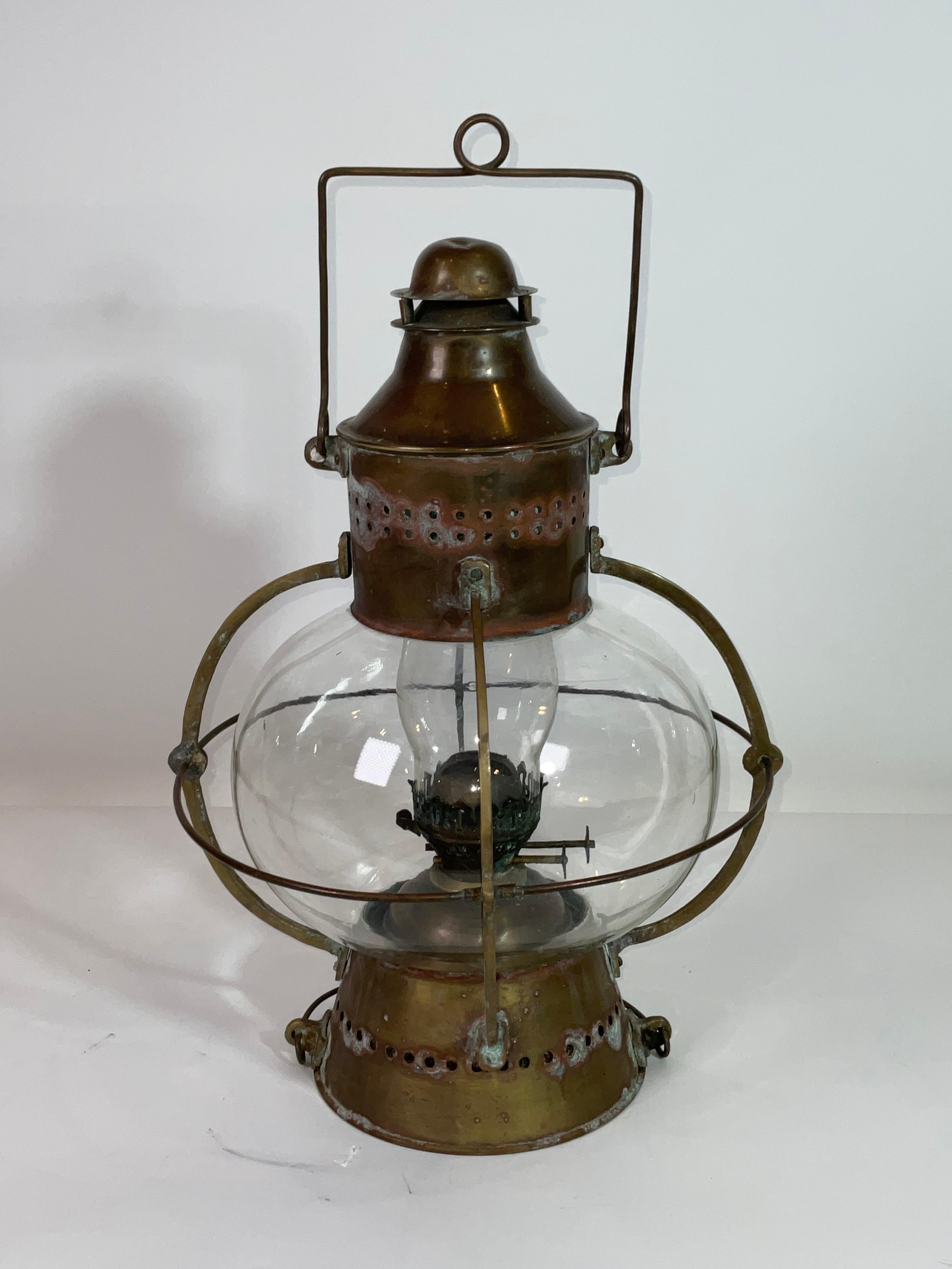 Solid Brass Ships Onion Lantern For Sale 3