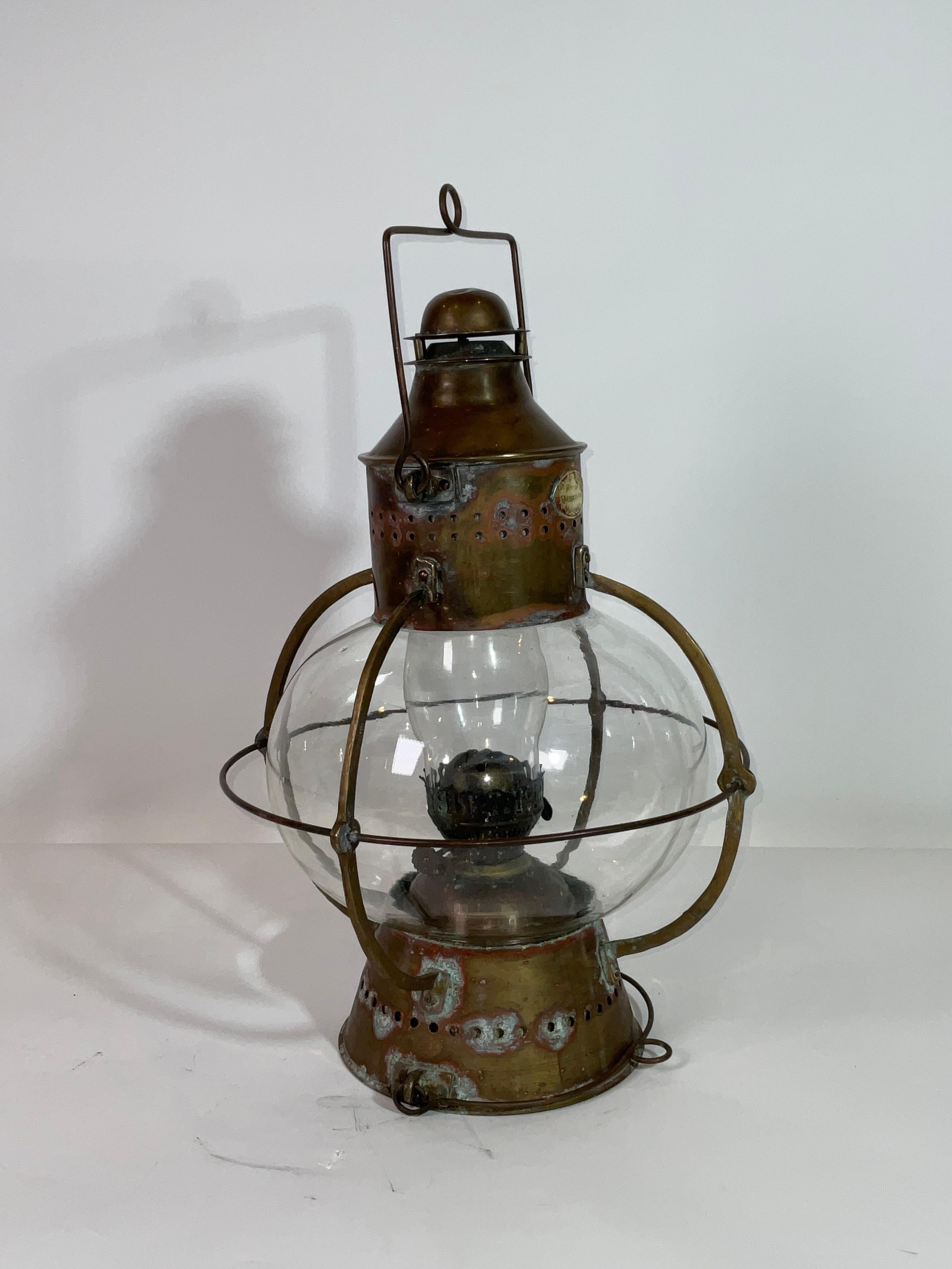Solid Brass Ships Onion Lantern For Sale 4