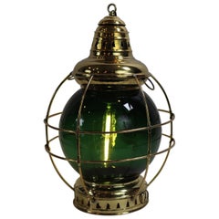 Vintage Solid Brass Ships Onion Lantern