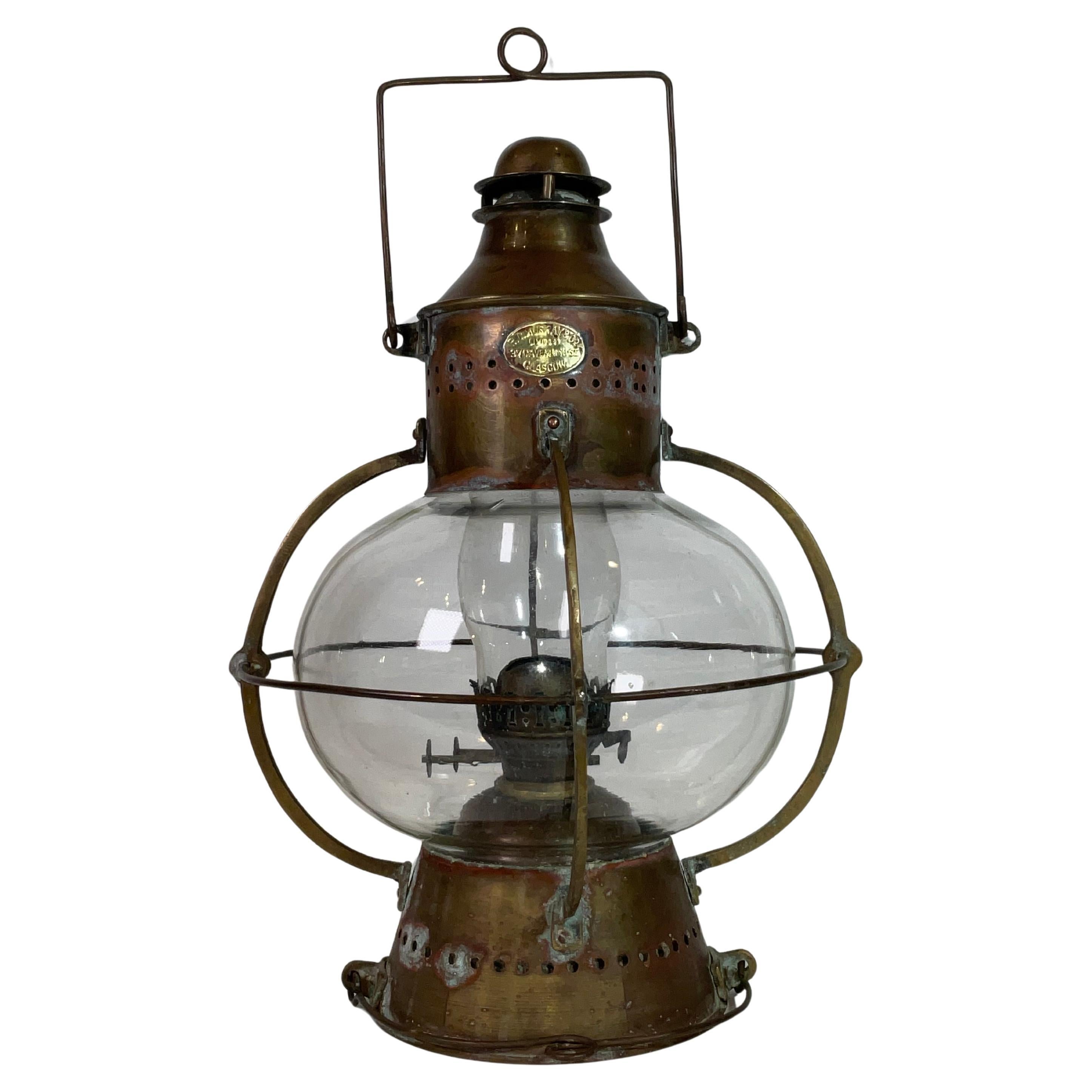 Solid Brass Ships Onion Lantern For Sale