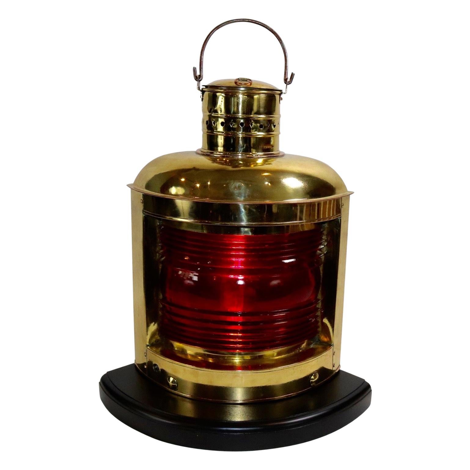 Solid Brass Ships Port Lantern For Sale