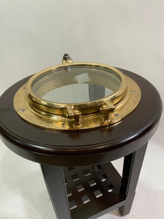 Solid Brass Ships Porthole Made into a Table