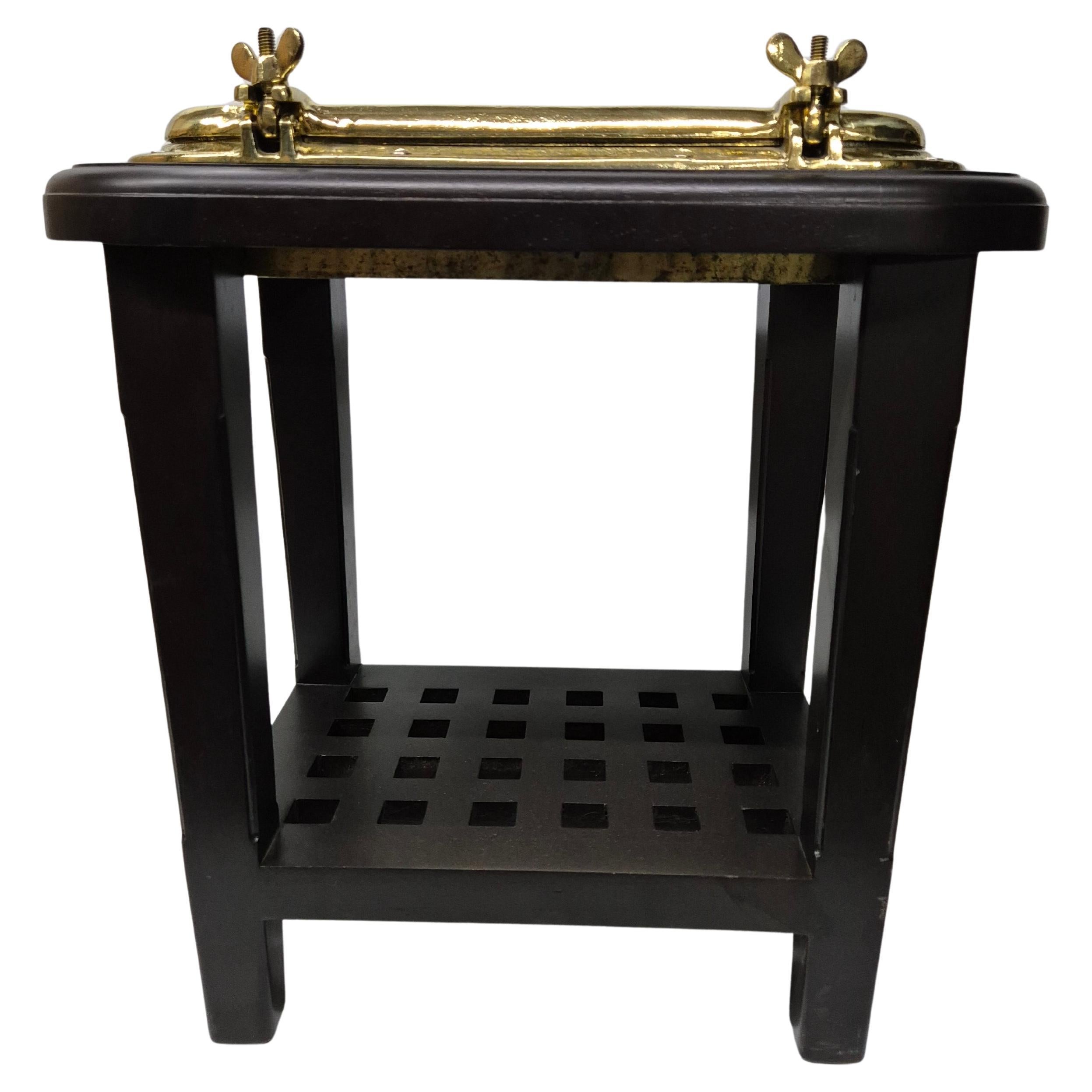 Solid Brass Ship's Porthole Made into a Table