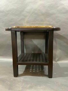 Solid Brass Ships Porthole Repurposed as a Bistro Height Table