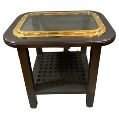 Solid Brass Ships Porthole Repurposed as a Bistro Height Table