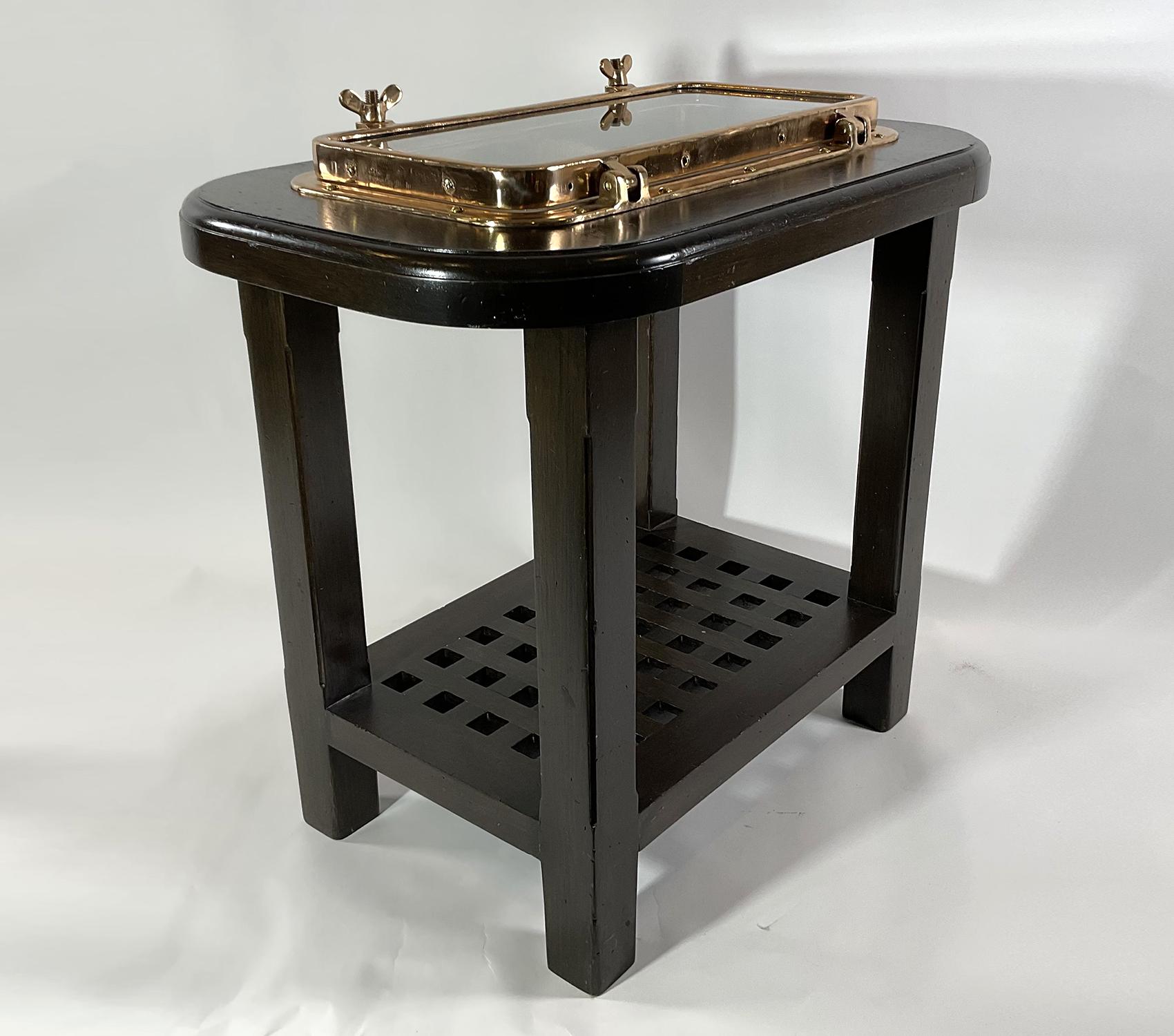Solid Brass Ships Porthole Table 3