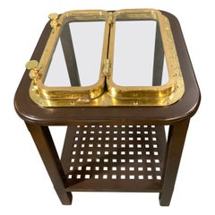 Solid Brass Ships Porthole Table