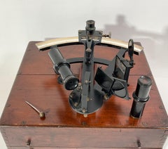 Solid Brass Ships Sextant In Box