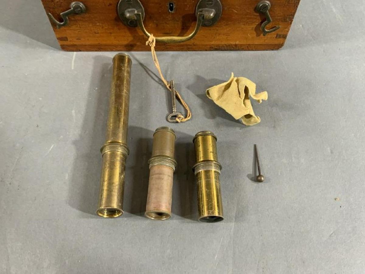 Solid Brass Ships Sextant in Box 2