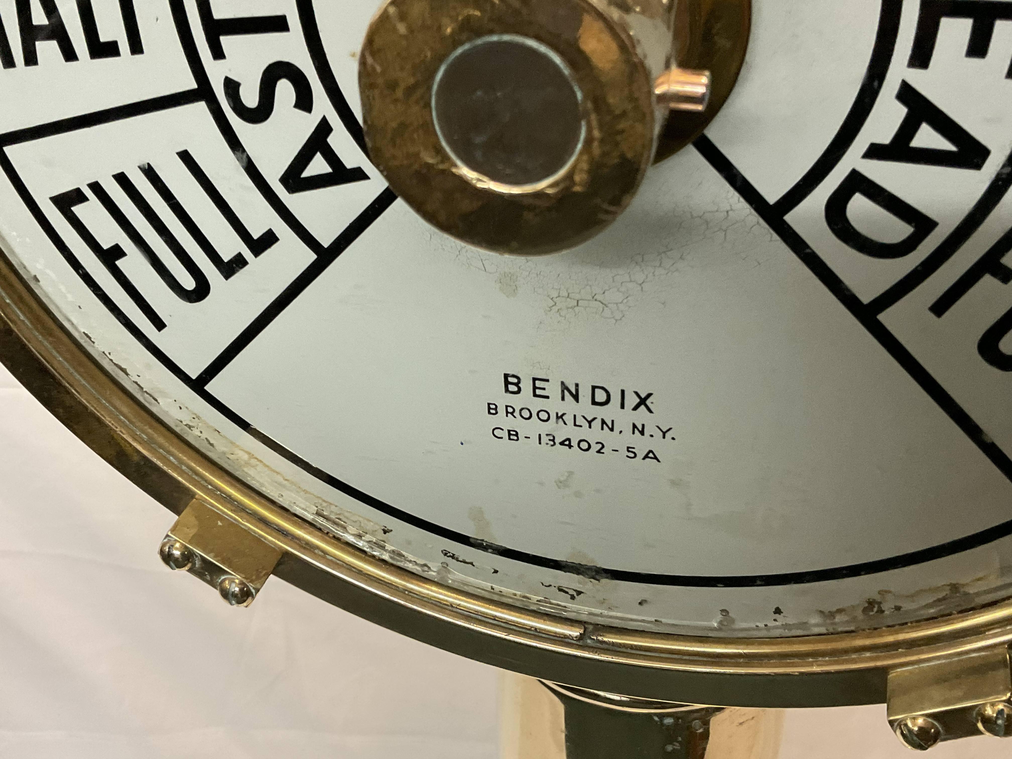 Telegraph für Schiffe aus massivem Messing von Bendix im Angebot 5