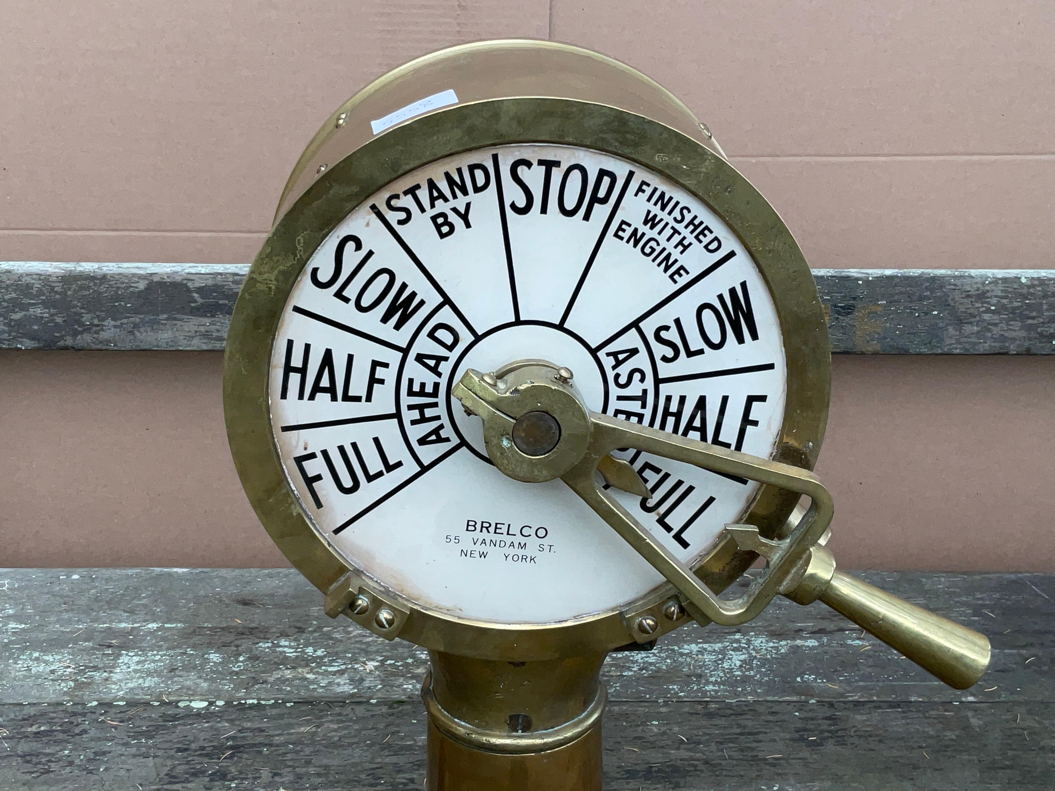 Mid-20th Century Solid Brass Ships Telegraph For Sale